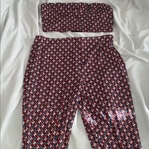 Tube top pants set